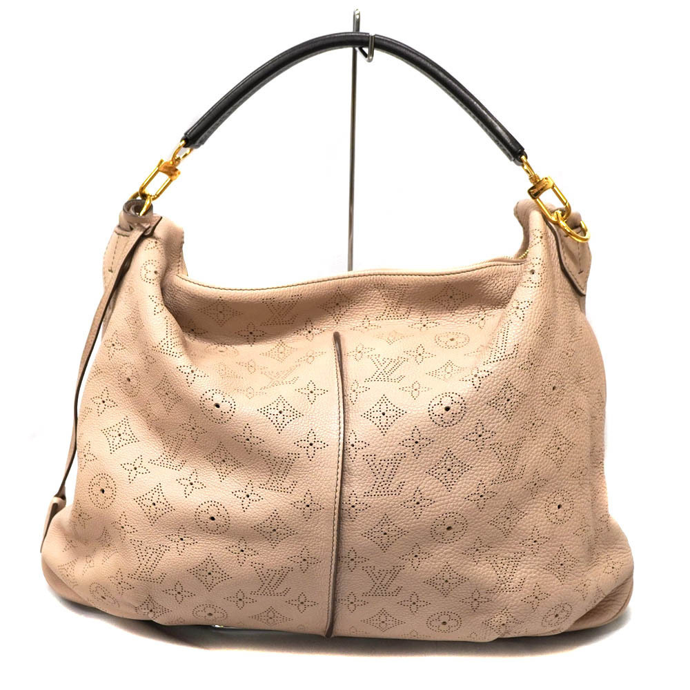 LOUIS VUITTON Selene Monogram Perforated Pink Beige Handbag Shoulder Bag